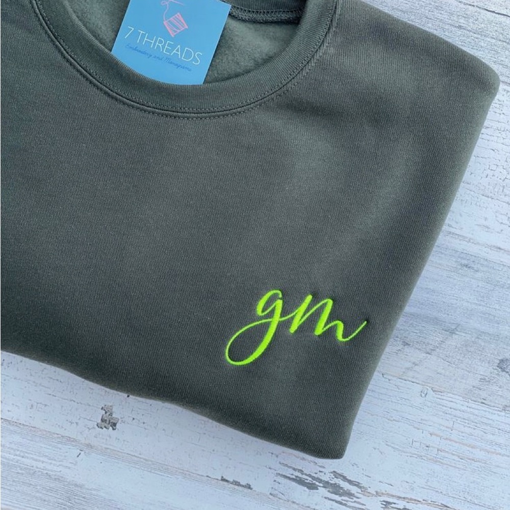 🆕 INITIAL SWEATSHIRT Embroidery - Picture 4 of 6